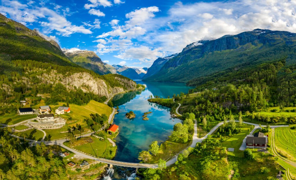 lovatnet lake Beautiful Nature Norway.